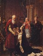 Jozef Simmler Queen Jadwiga's Oath. oil painting
